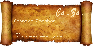 Csontos Zsombor névjegykártya