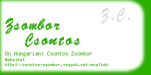 zsombor csontos business card